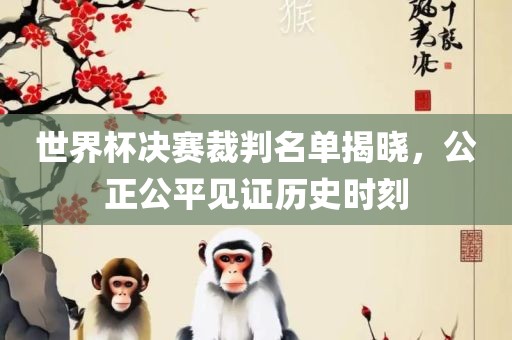 世界杯决赛裁判名单揭晓，公正公平见证历史时刻眉山市正发家政服务有限公司