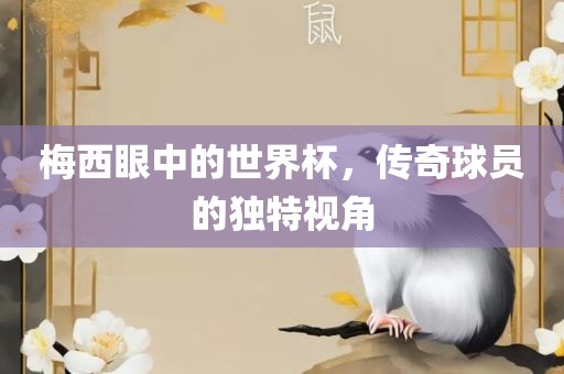 梅西眼中的世界杯，传奇球眉山市正发家政服务有限公司员的独特视角