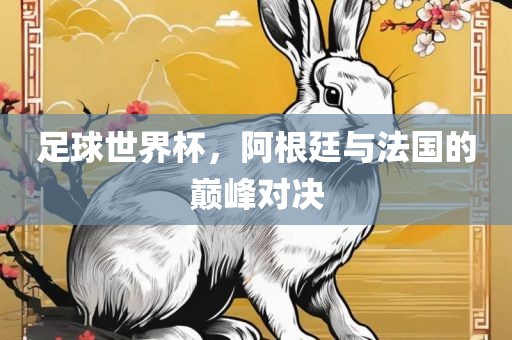 足球世界杯，阿根廷与法国的巅峰对决