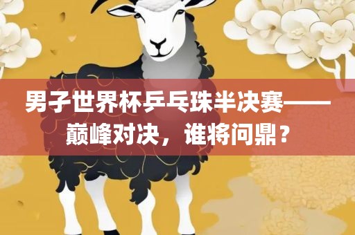 男孑世界杯乒乓珠半决赛——巅峰对决，谁将问鼎？
