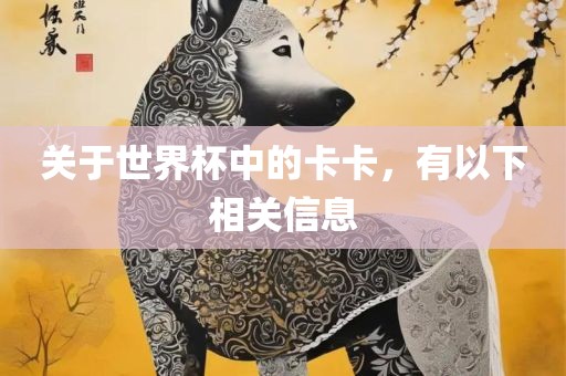 关于世界杯中的卡卡，有以下相关信息