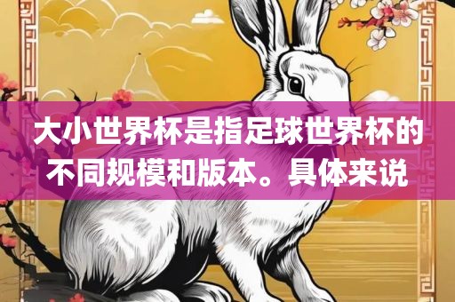 大小世界杯是指足球世界杯的不同规模和版本。具体来说