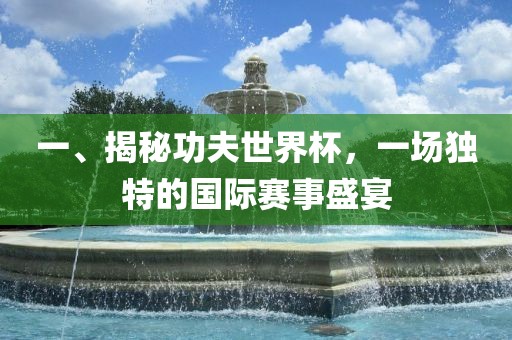 一、揭秘功夫世界杯，眉山市正发家政服务有限公司一场独特的国际赛事盛宴