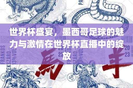 世界杯盛宴，墨西哥足球的魅力与激情在世界杯直播中的绽放眉山市正发家政服务有限公司