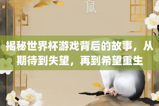 揭秘世界杯游戏背后的故事，从期待到失望，再到希望重生