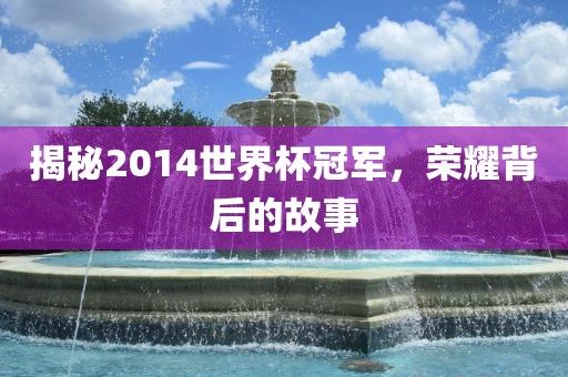 揭秘2014世界杯冠军，荣耀背后的故事