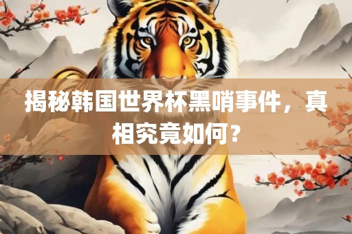 揭秘韩国世界杯黑哨事件，真相究竟眉山市正发家政服务有限公司如何？