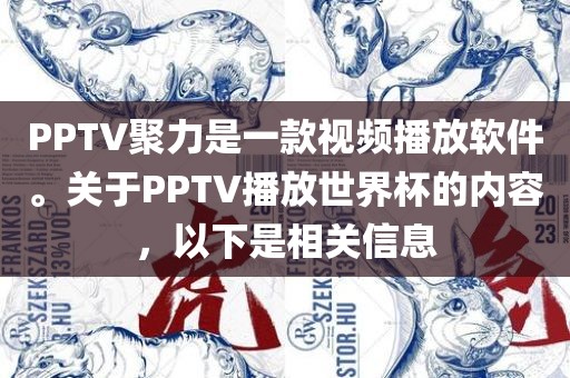 PPTV聚力是一款视频播放软件。关于PPTV播放世界杯的内容，以下是相关信息眉山市正发家政服务有限公司