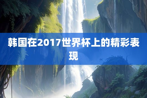 眉山市正发家政服务有限公司韩国在2017世界杯上的精彩表现