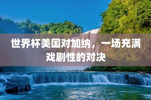 世界杯美国对加纳，一场充满戏剧性的对决眉山市正发家政服务有限公司