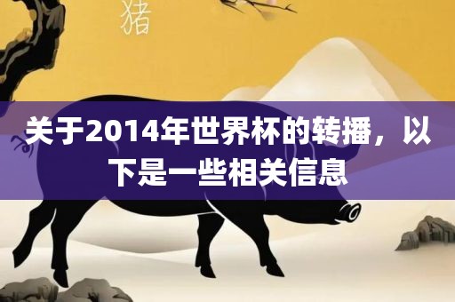 关于2014年世界杯的转播，以下是一些相关信息