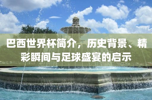 巴西世界杯简介，历史背景、精彩瞬间与足球盛宴的启示眉山市正发家政服务有限公司