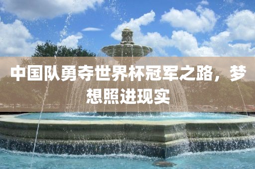 中国队勇夺世界杯冠军之路，梦想照进现实