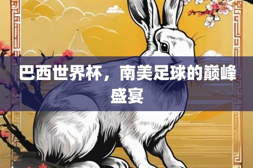 巴西世界杯，南美足球的巅峰盛宴