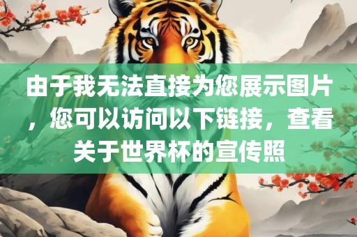 由于我无法直接为您展示图片，您可以访问以下链接，查看关于世界杯的宣传照