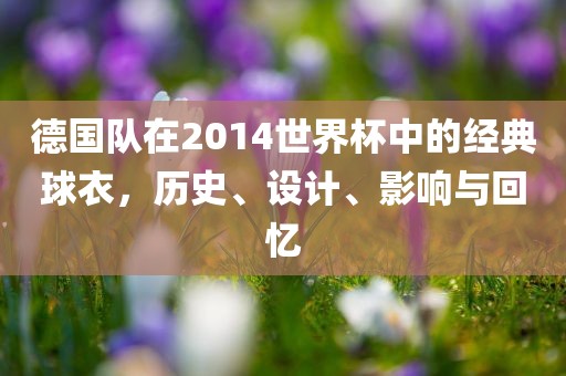 德国队在2014世界杯中的经典球衣，历史、设计、影响与回忆