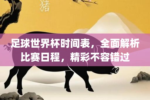 足球世界杯时间表，全面解析比赛日程，精彩不容错过