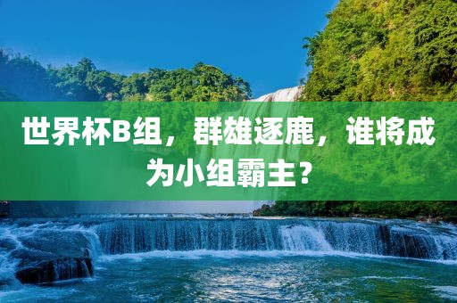 世界杯B组，群雄逐鹿，谁将成为小组霸主？