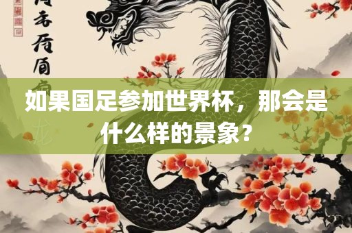 如果国足参加世界杯，那会是什么样的景象？