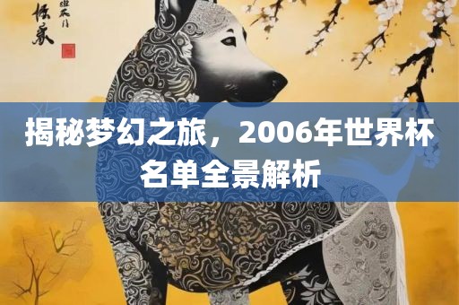 揭秘梦幻之旅，2006年世界杯名单全景解析