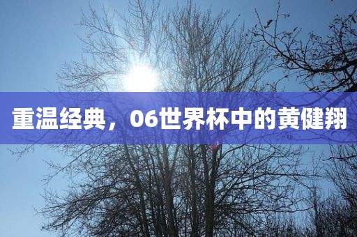 重温经典，06世界杯中的黄健翔