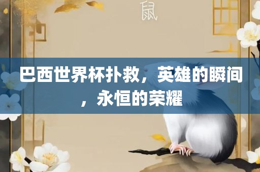 巴西世界杯扑救，英雄的瞬间，永恒的荣耀