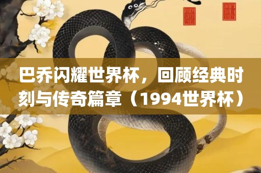 巴乔闪耀世界杯，回顾经典时刻与传奇篇章（1994世界杯）