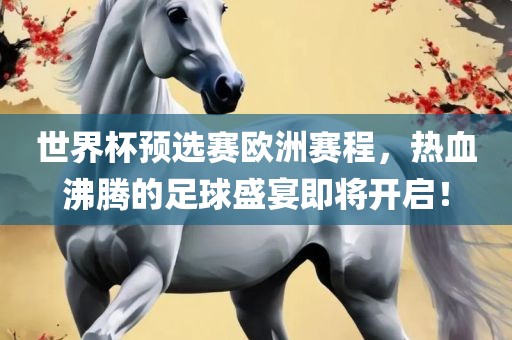 世界杯预选赛欧洲赛程，热血沸腾的足球盛宴即将开启！