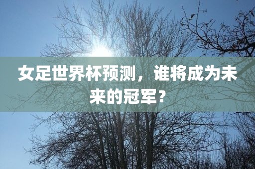 女足世界杯预测，谁将成为未来的冠军？