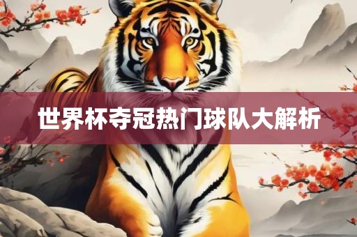 世界杯夺冠热门球队大解析