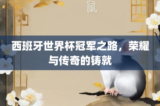 西班牙世界杯冠军之路，荣耀与传奇的铸就眉山市正发家政服务有限公司