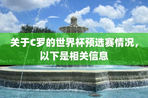 关于C罗的世界杯预选赛情况，以下是相关信息