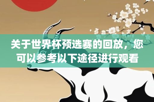 关于世界杯预选赛的回放，您可以参考以下途径进行观看