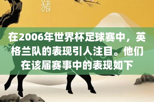 在2006年世界杯足球赛中，英格兰队的表现引人注目。他们在该届赛事中的表现如下眉山市正发家政服务有限公司