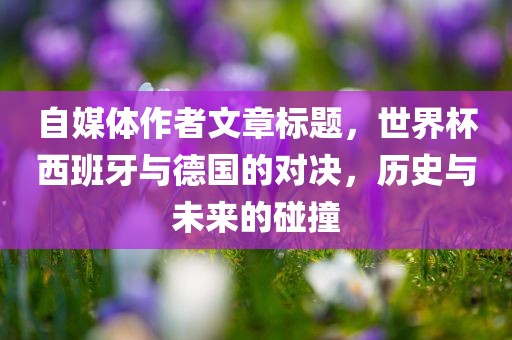 自媒体作者文章标题，世界杯西班牙与德国的对决，历史与未来的碰撞