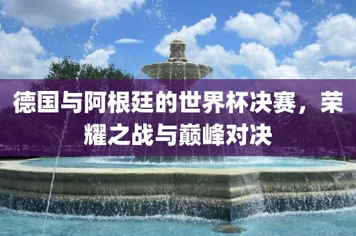 德国与阿根廷的世界杯决赛，荣耀之战与巅峰对决眉山市正发家政服务有限公司