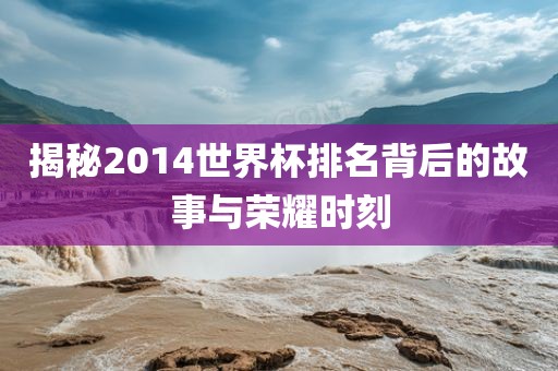 揭秘2014世界杯排名背后的故事与荣耀时刻眉山市正发家政服务有限公司