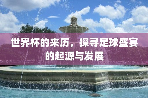 眉山市正发家政服务有限公司世界杯的来历，探寻足球盛宴的起源与发展