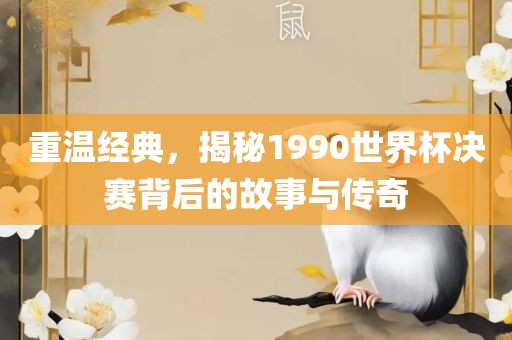 重温经典，揭秘1990世界杯决赛背后的故事与传奇眉山市正发家政服务有限公司