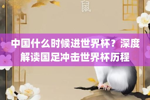 中国什么时候进世界杯？深度解读国足冲击世界杯历程眉山市正发家政服务有限公司