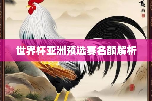 世界杯亚洲预选赛名额解析眉山市正发家政服务有限公司