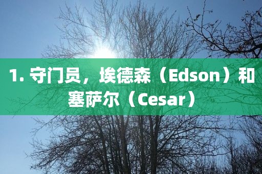 1. 守门员，埃德森（Edson）和塞萨尔（Cesar）
