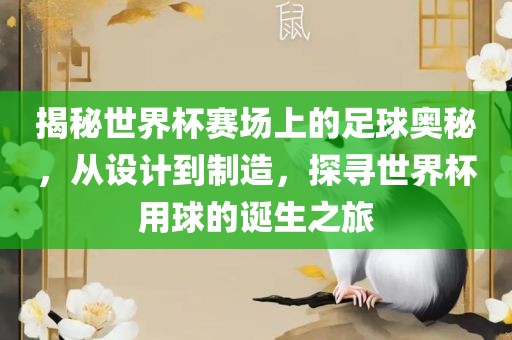 揭秘世界杯赛场上的足球奥秘，从设计到制造，探寻世界杯用球的诞生之旅眉山市正发家政服务有限公司