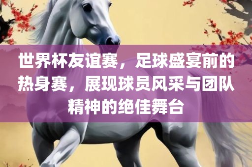世界杯友谊赛，足球盛宴前的热身赛，展现球员风采与团队精神的绝佳舞台眉山市正发家政服务有限公司