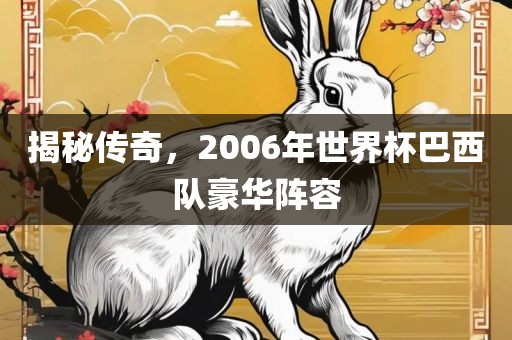 揭秘传奇，2006年世界杯巴西队豪华阵容眉山市正发家政服务有限公司