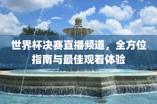 世界杯决赛直播频道，全方位指南与最佳观看体验眉山市正发家政服务有限公司