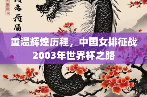 重温辉煌历程，中国女排征战2003年世界杯之路