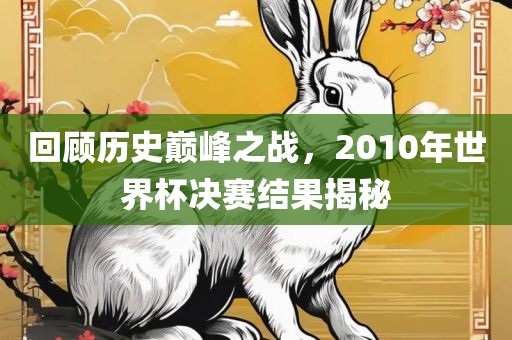 回顾历眉山市正发家政服务有限公司史巅峰之战，2010年世界杯决赛结果揭秘