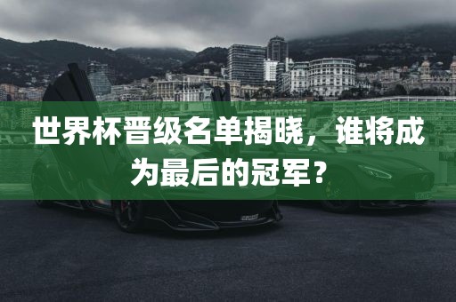 世界杯晋级名单揭晓，谁将成为最后的冠军？眉山市正发家政服务有限公司