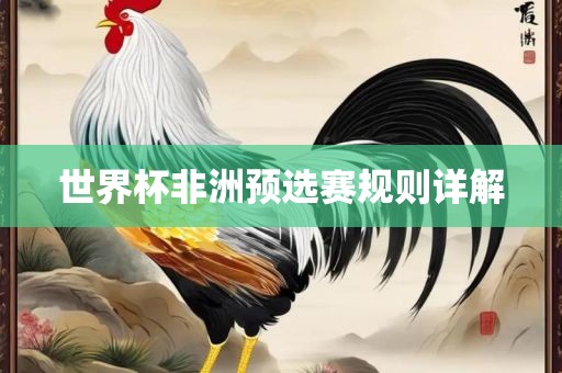 世界杯非洲预选赛规则详解